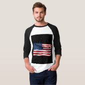 Stars and Stripes USA Patriottic American Flag T-shirt (Voorkant volledig)