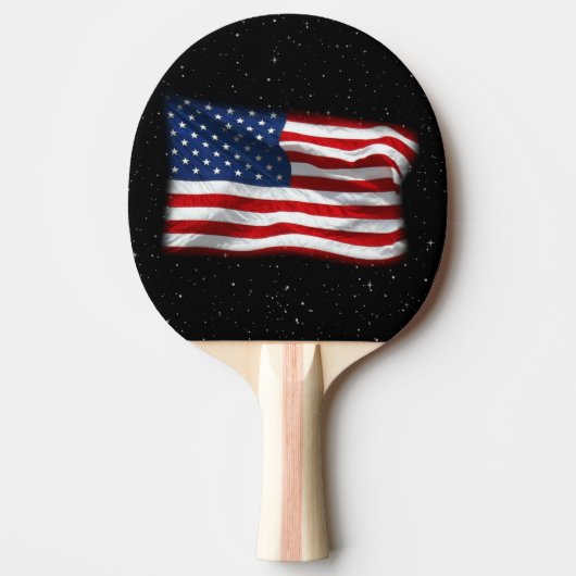 Stars and Stripes USA Patriottic American Flag Tafeltennisbatje (Voorkant)