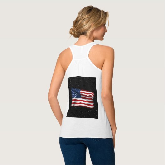 Stars and Stripes USA Patriottic American Flag Tanktop (Volledige Achterkant)