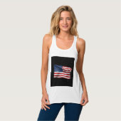 Stars and Stripes USA Patriottic American Flag Tanktop (Volledige Voorkant)