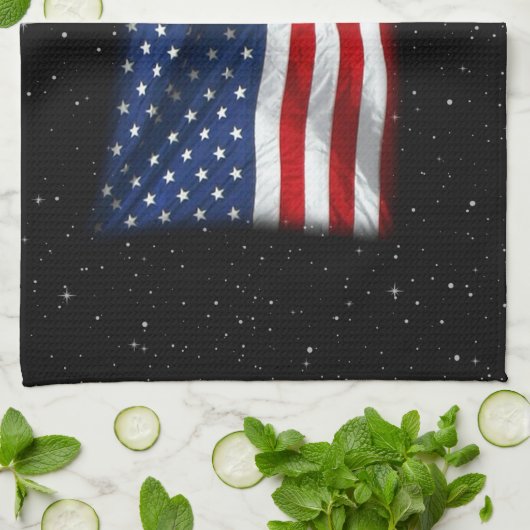 Stars and Stripes USA Patriottic American Flag Theedoek (Gevouwen)