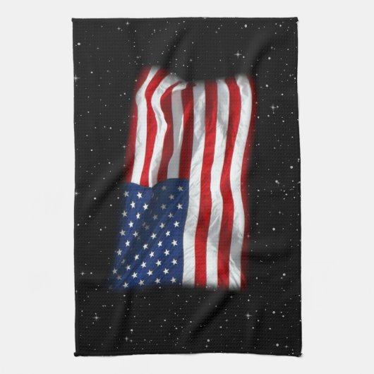 Stars and Stripes USA Patriottic American Flag Theedoek (Verticaal)