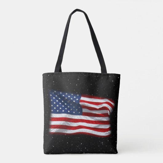 Stars and Stripes USA Patriottic American Flag Tote Bag (Achterkant)