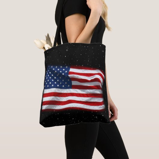 Stars and Stripes USA Patriottic American Flag Tote Bag (Dichtbij)