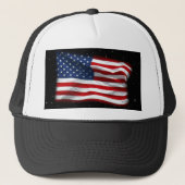 Stars and Stripes USA Patriottic American Flag Trucker Pet (Voorkant)