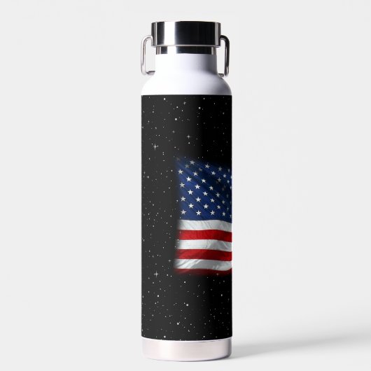 Stars and Stripes USA Patriottic American Flag Waterfles (Voorkant)