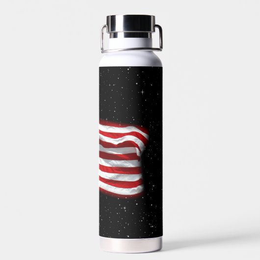 Stars and Stripes USA Patriottic American Flag Waterfles (Achterkant)