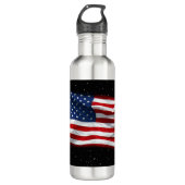 Stars and Stripes USA Patriottic American Flag Waterfles (Voorkant)