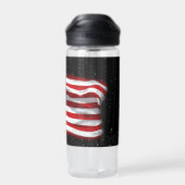 Stars and Stripes USA Patriottic American Flag Waterfles (Achterkant)