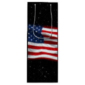 Stars and Stripes USA Patriottic American Flag Wijn Cadeautas (Voorkant)