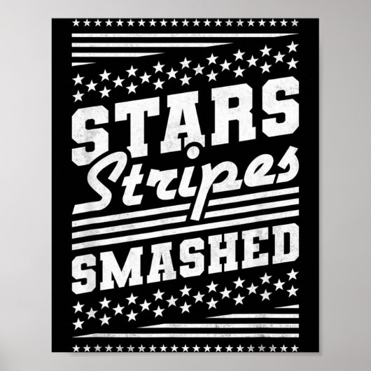 Stars and Stripes Vernield Onafhankelijkheidsdag Poster (Voorkant)