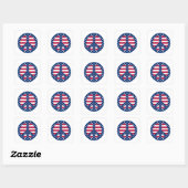 Stars and Stripes Vierkante Sticker (Vel)