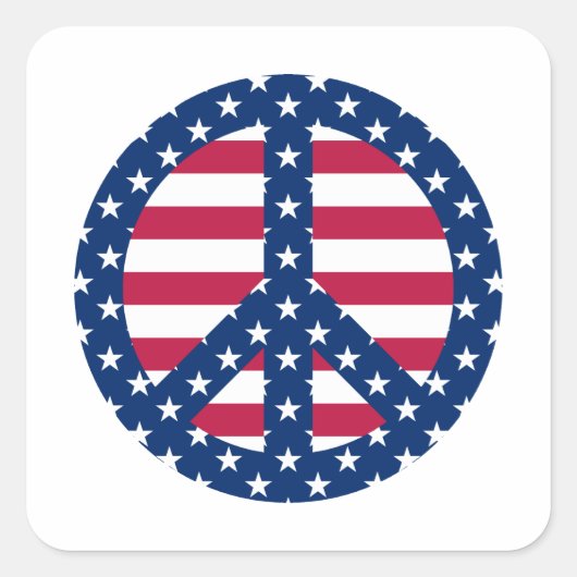 Stars and Stripes Vierkante Sticker (Voorkant)