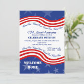 Stars and Stripes Welkom thuis Militair Kaart (Staand voorkant)