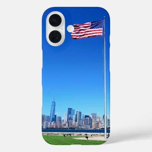 Stars and Stripes with Manhattan Case-Mate iPhone Case (Achterkant)