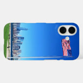 Stars and Stripes with Manhattan Case-Mate iPhone Case (Achterkant (horizontaal))