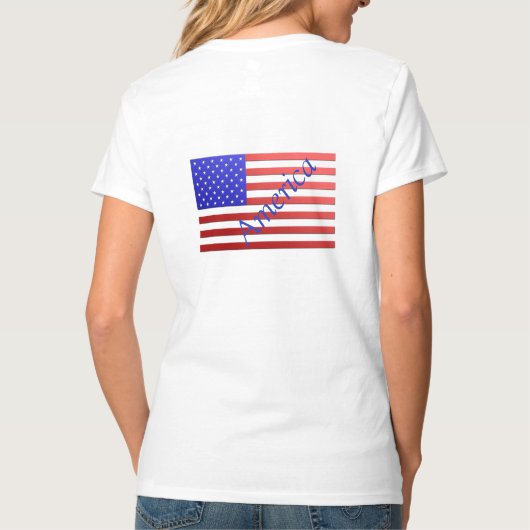 Stars and Stripes Woman's T-Shirt (Achterkant)
