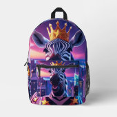 Stars And Stripes Zebra Zanzibar Bedrukte Rugzak (Voorkant)