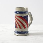 Stars and Stripes zijn golvend Bierpul (Voorkant rechts)