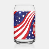 Stars and Stripes zijn golvend Blikvorm Glas (Voorkant)