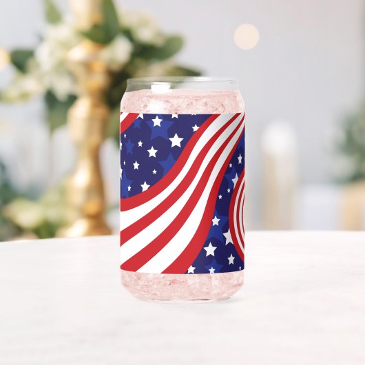 Stars and Stripes zijn golvend Blikvorm Glas (Insitu (Huwelijk))