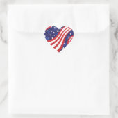Stars and Stripes zijn golvend Hart Sticker (Tas)