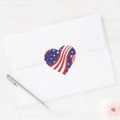 Stars and Stripes zijn golvend Hart Sticker (Envelop)