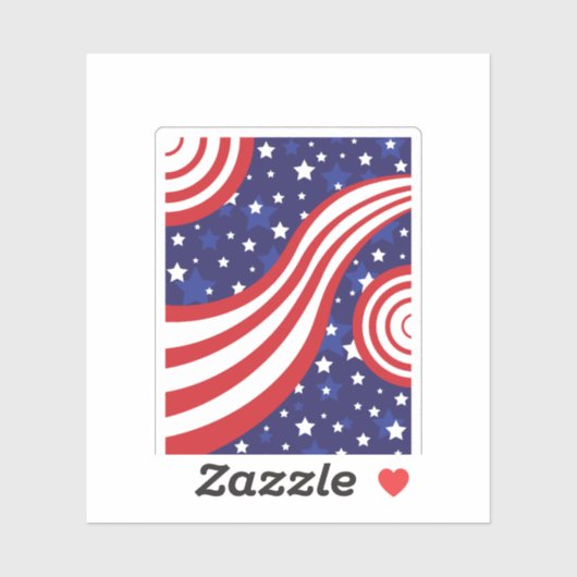 Stars and Stripes zijn golvend Sticker (Vel)