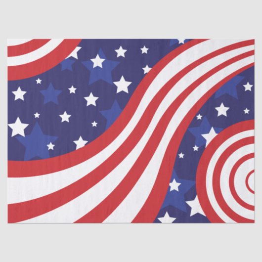 Stars and Stripes zijn golvend Tissuepapier (Voorkant)
