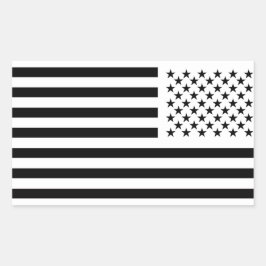 Stars and Stripes Zwart Rechthoekige Sticker