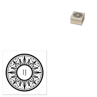 stars and sun rubberstempel