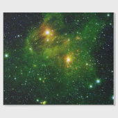 Stars Astronomy Green Sky Space NASA Cadeaupapier (Vlak)
