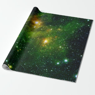 Stars Astronomy Green Sky Space NASA Cadeaupapier