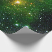 Stars Astronomy Green Sky Space NASA Cadeaupapier (Hoek)