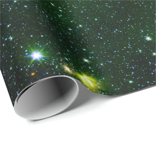 Stars Astronomy Green Sky Space NASA Cadeaupapier (Rol Hoek)