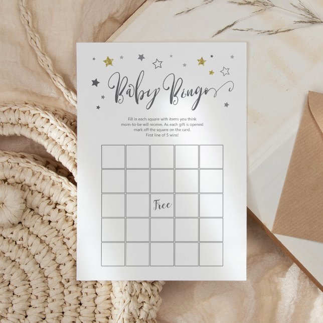 Stars Baby Bingo | Gendergerelateerd Baby shower s (Creator heeft geüpload)