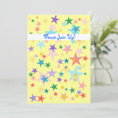 Stars Baby shower Invitation Kaart (Staand voorkant)