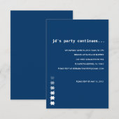 Stars Bar Bat Mitzvah-partijkaart aflopend Kaart (Voorkant / Achterkant)