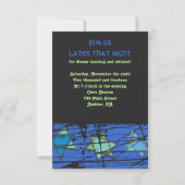 Stars Bar Bat Mitzvah Party-kaart met verdringings Kaart (Voorkant)