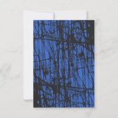 Stars Bar Bat Mitzvah Party-kaart met verdringings Kaart (Achterkant)