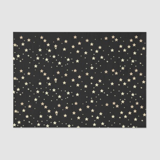 Stars Black Tissuepapier (Voorkant)