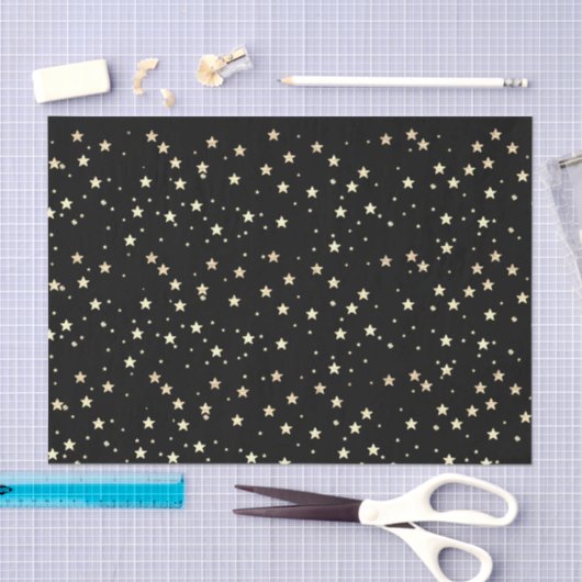 Stars Black Tissuepapier (Craft)