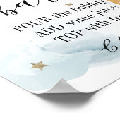 Stars & Blue Clouds Baby shower Mam-osa Bar Poster (Hoek)