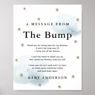 Stars & Blue Clouds Een bericht van de Bump Poster