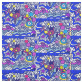 stars blue stof (Swatch)