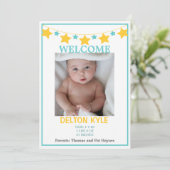 Stars Boys Foto-Baby Aankondiging (Staand voorkant)