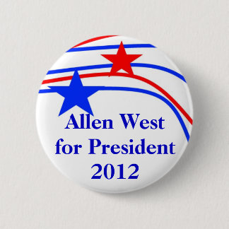 Stars Button, Allen West voor President 2012 Ronde Button 5,7 Cm