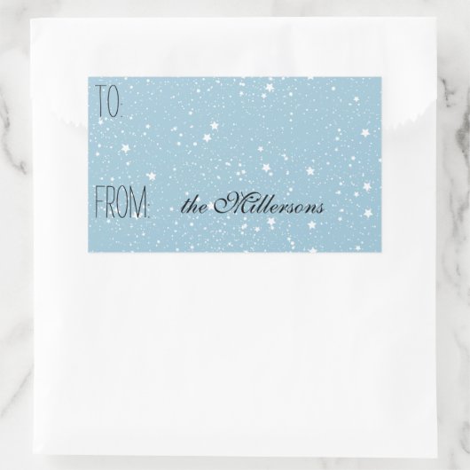 Stars CadeauLabel Rechthoekige Sticker (Tas)
