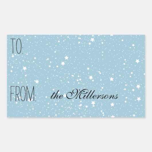 Stars CadeauLabel Rechthoekige Sticker (Voorkant)
