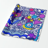 stars cadeaupapier (Uitgerold)